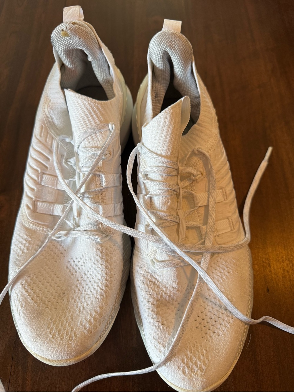 Under Armour Men's All-White Knit Training Sneakers